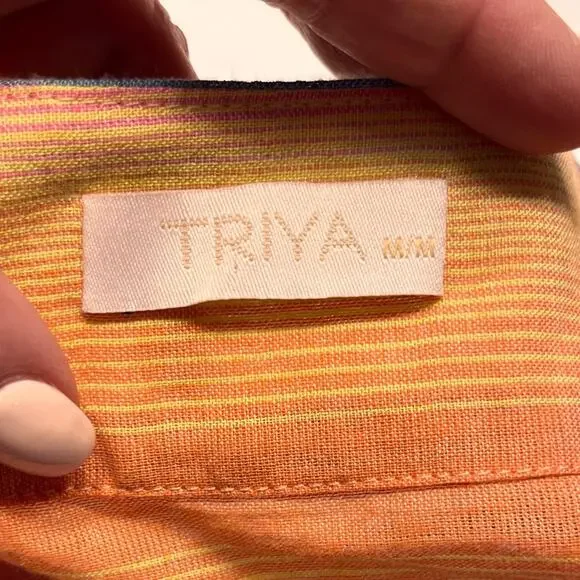 Triya Livi Striped Drawstring Maxi Dress Medium - Picture 8 of 10